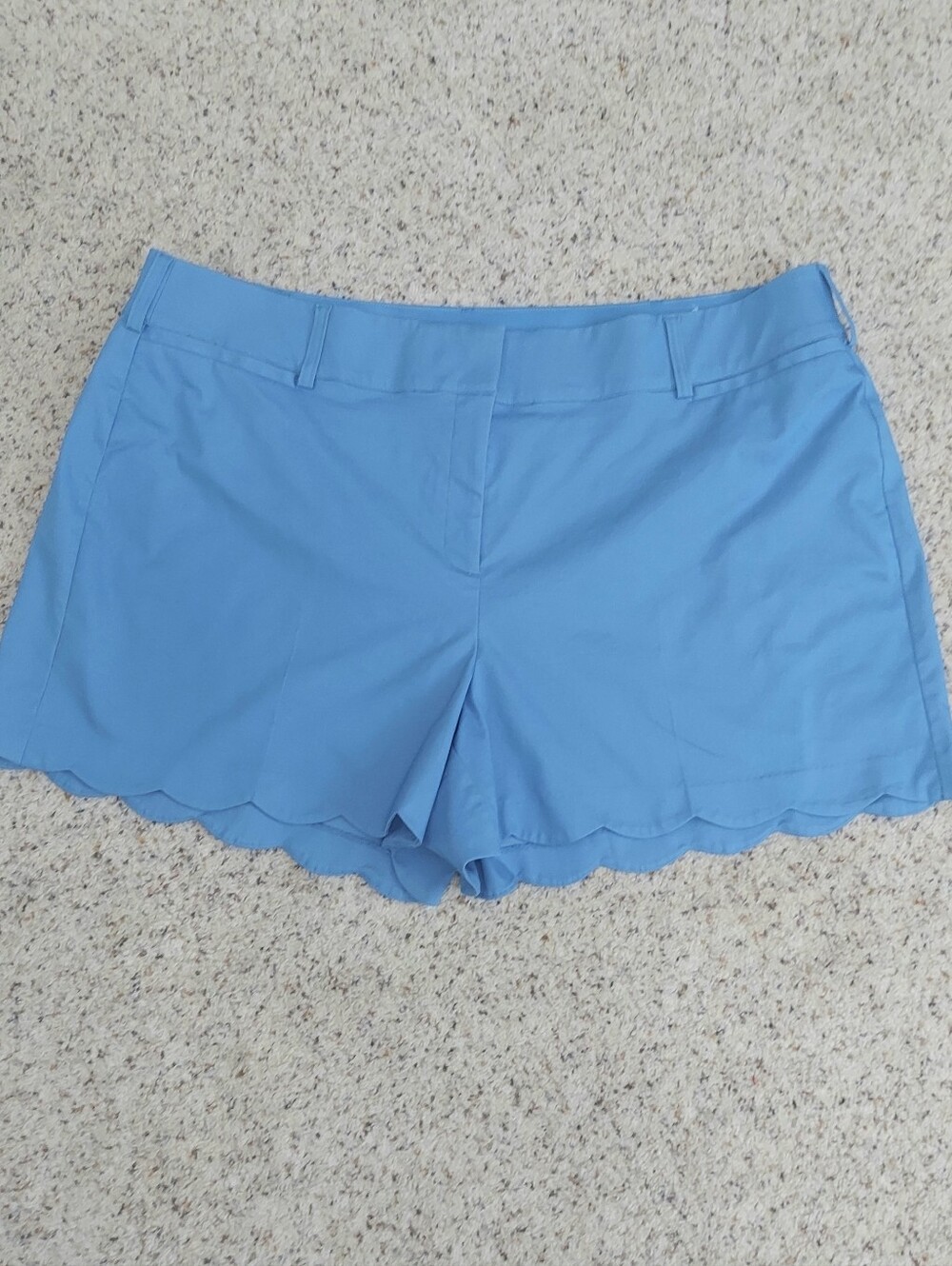 NWOT Lane Bryant The Allie Scalloped Hem Shorts Periwinkle Blue Size 26